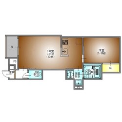 道徳駅 徒歩5分 1階の物件間取画像